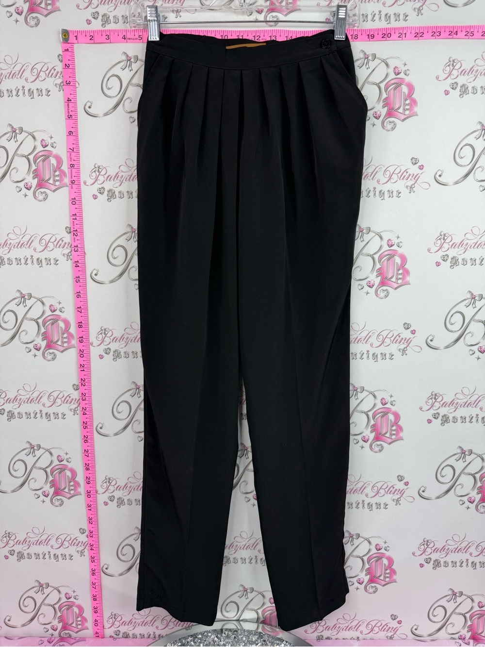 ZIBA PANTS pleats Tailored Black Pleated Trousers